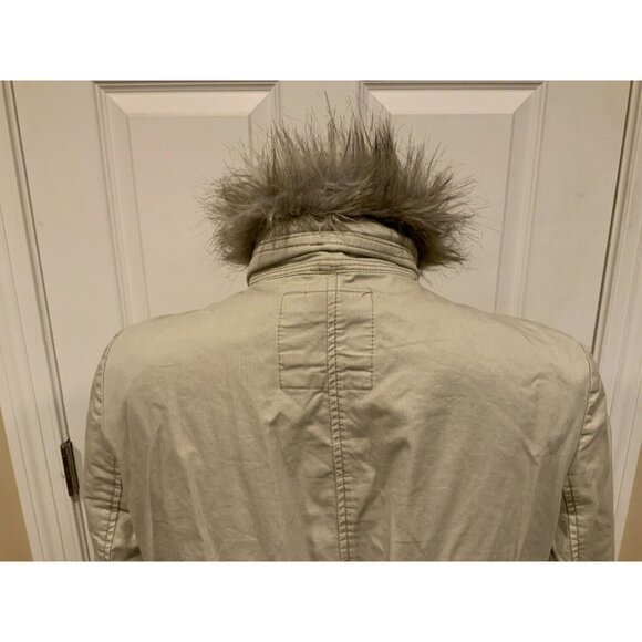 Free People Tan Mid-Length W/ Removable Faux Fur Collar & Sweater Lining, Size M - Picture 7 of 10